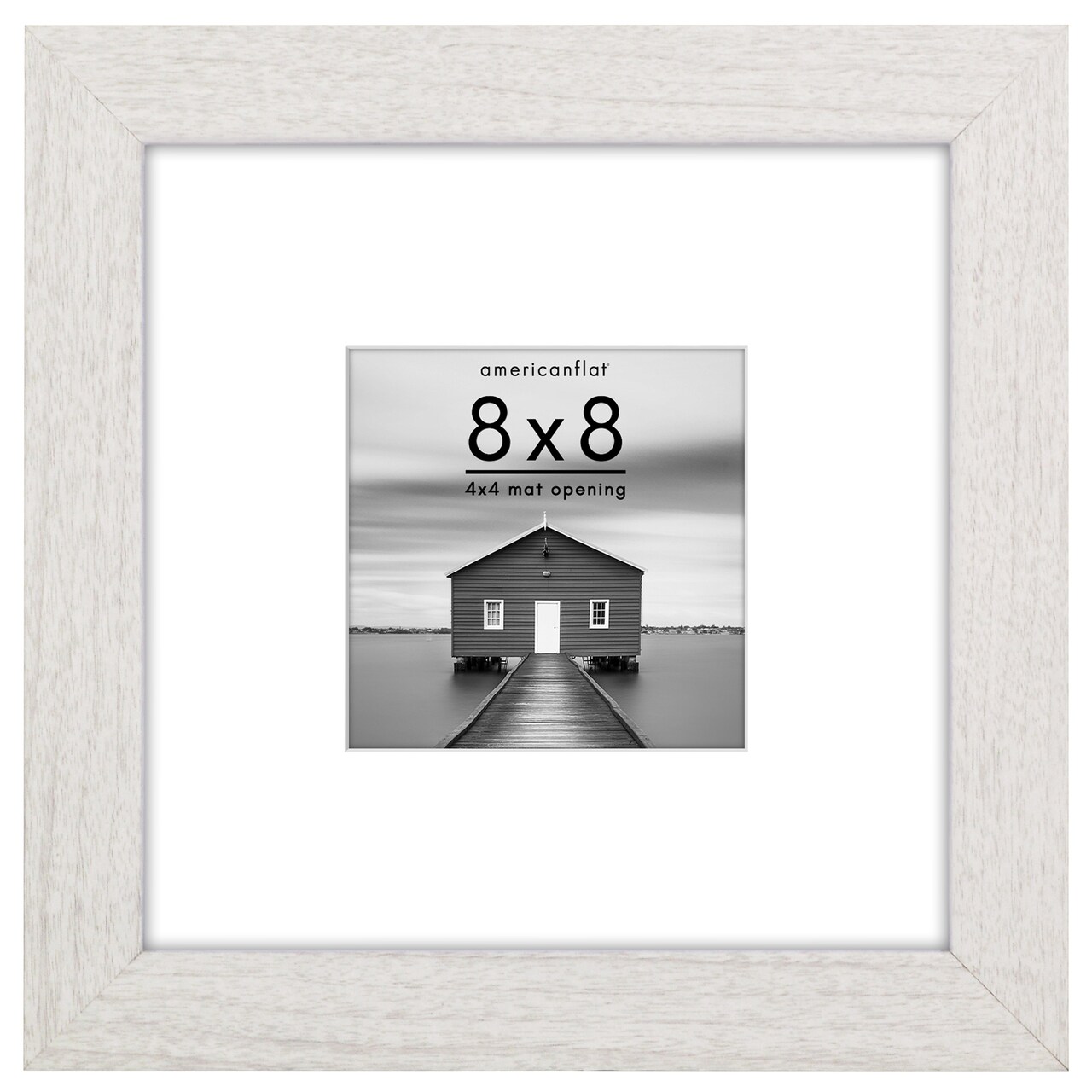 Americanflat Picture Frame with Wide Molding with Mat - Modern Wide Picture Frame - Plexiglass Cover - Hanging Hardware - Includes Easel